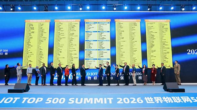中国179家企业上榜2026世界物联网500强，居世界第一
